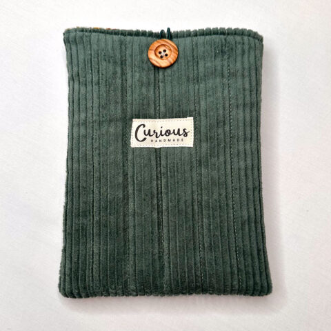 Kindle Sleeve - Green Cord with Hattie Inner