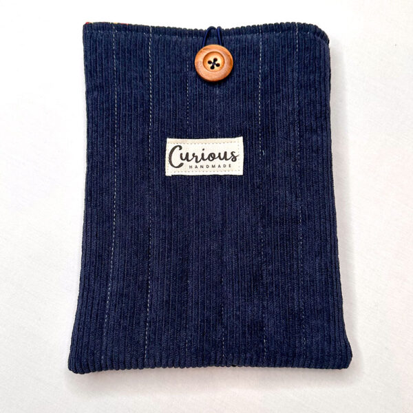Kindle Sleeve - Navy Cord with Clara Inner