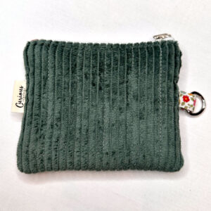 Zip Wallet - Green Cord with Hattie Inner